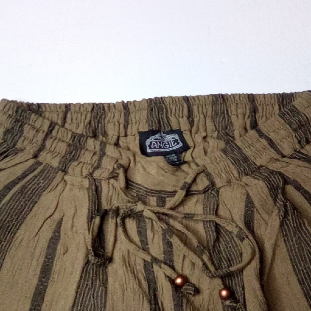 Angie's Striped Women's Shorts, Sz. Small, Elastic Tie Waist, 100% Rayon, NWOT - Picture 12 of 12